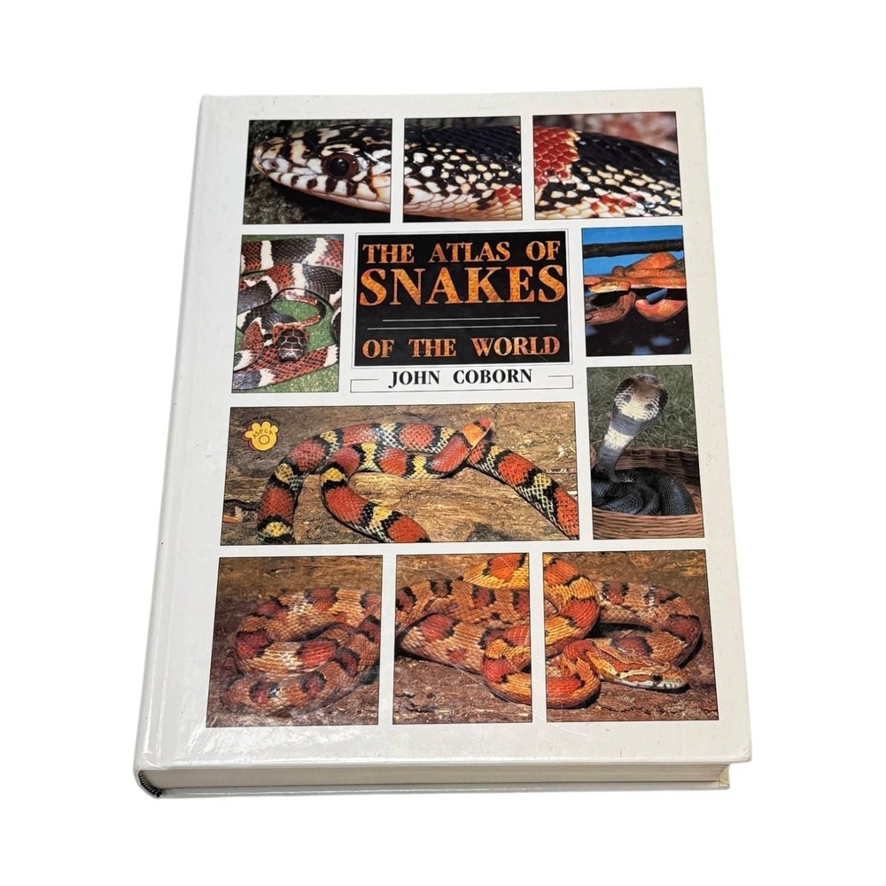 TFH Atlas of Snakes of the World HC Book 1991 John Coborn Reptiles Herpetology